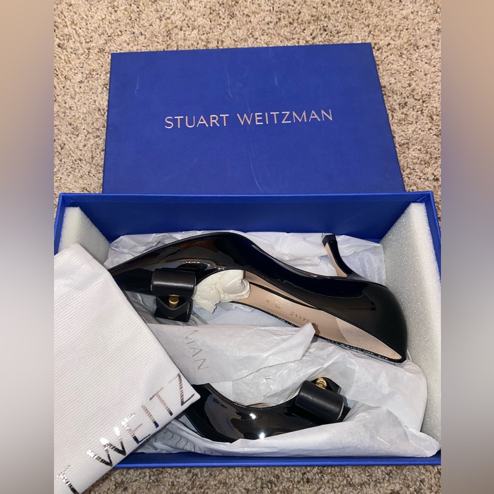 Stuart Weitzman Glossy Black Heels